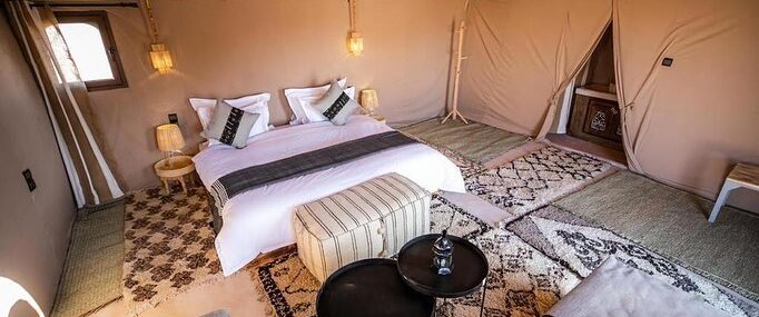 Luxury Double Tent – Perfect for couples, with a large double bed and private comfort.