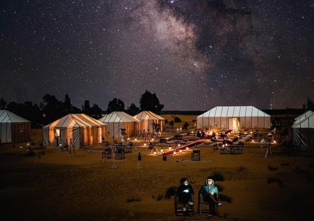 Desert Camp at Night