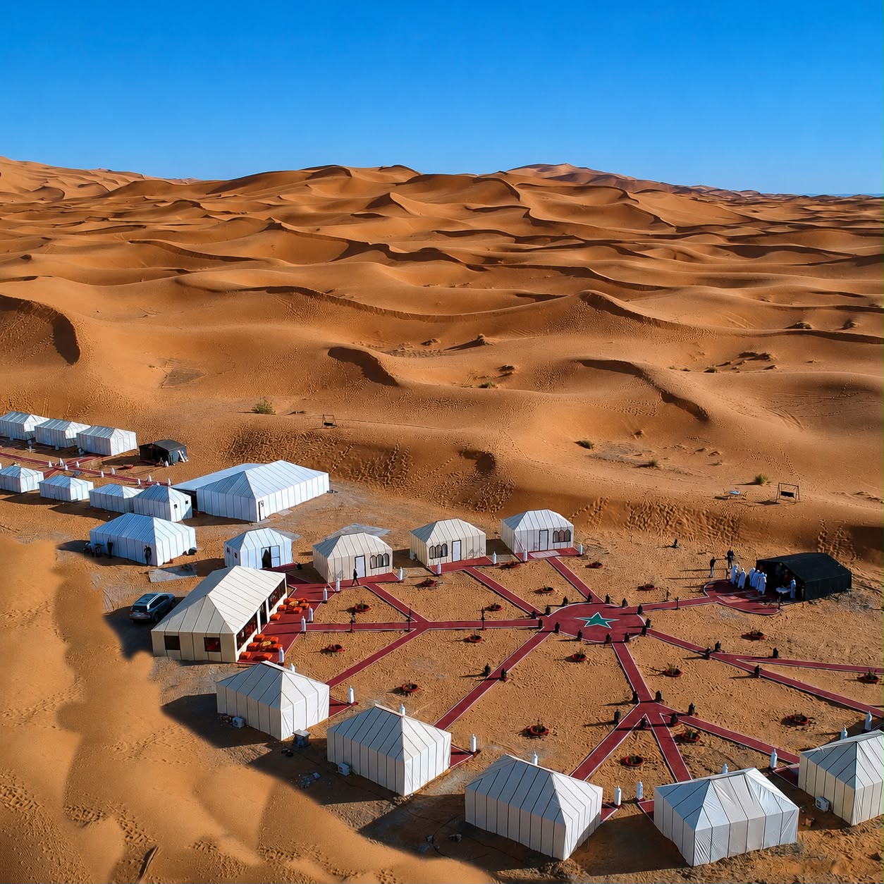 Campo nel deserto di Erg Chebbi per tre notti a Merzouga